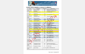 CALENDRIER COMPETITIONS 2024