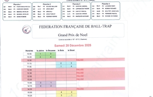GP Noel planches et Horaires