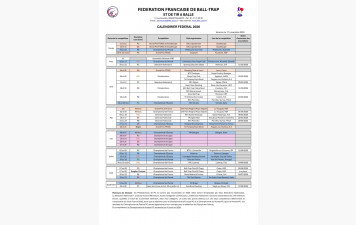 Calendrier Federal 2026