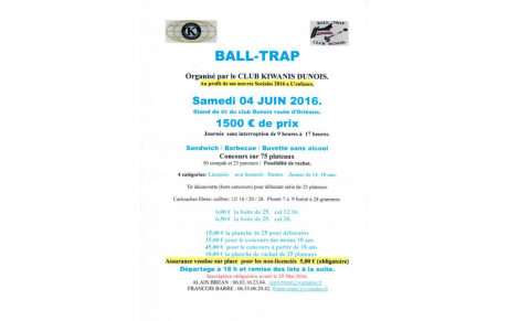 Ball trap du Kiwanis à Chateaudun - 04 Juin 2016 