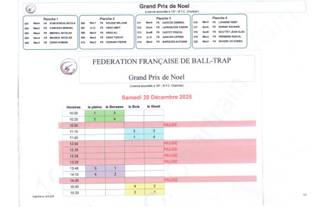 GP Noel planches et Horaires